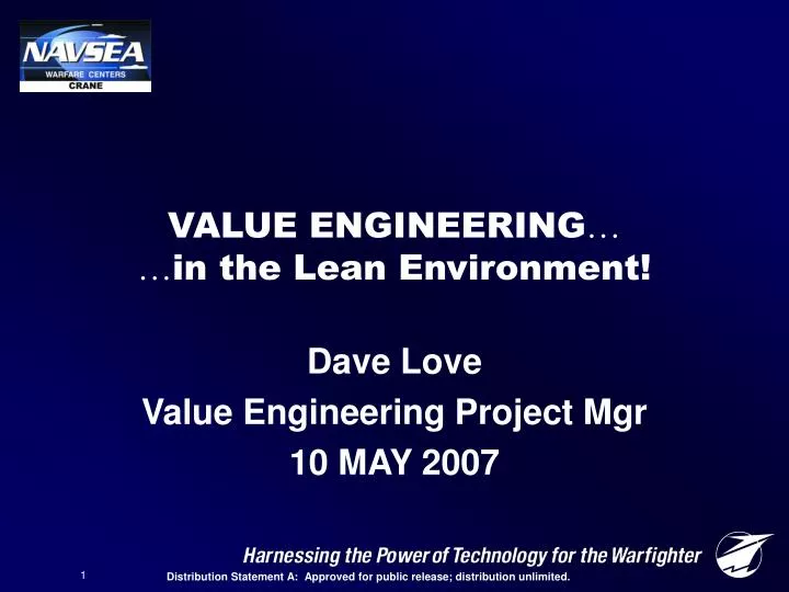 value engineering in the lean environment