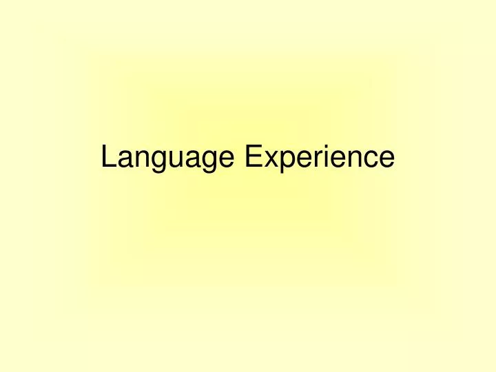 language experience