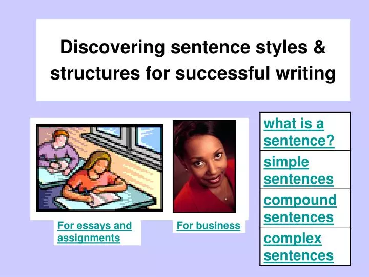 discovering sentence styles structures for successful writing