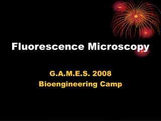 Fluorescence Microscopy