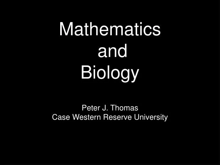 mathematics and biology