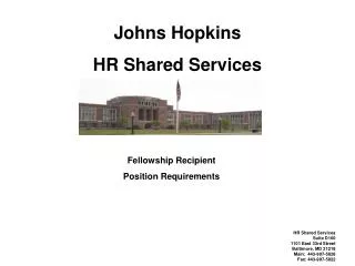 Johns Hopkins HR Shared Services