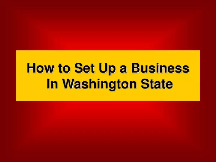 how to set up a business in washington state