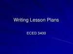 Writing Lesson Plans - slide 1