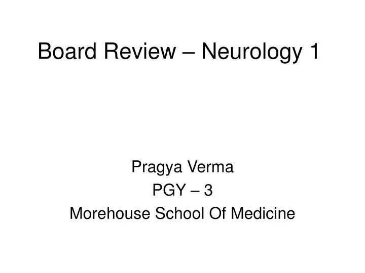 board review neurology 1