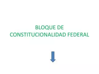 bloque de constitucionalidad federal