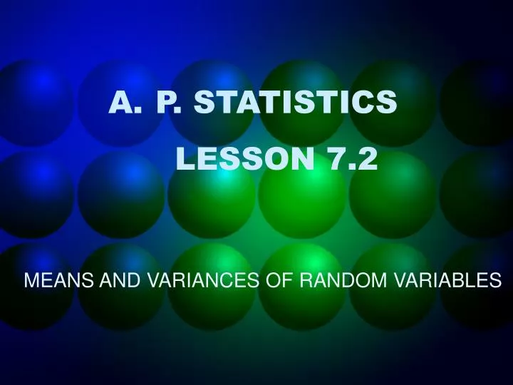 p statistics lesson 7 2