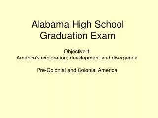 Alabama High School Graduation Exam