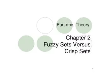 Chapter 2 Fuzzy Sets Versus Crisp Sets