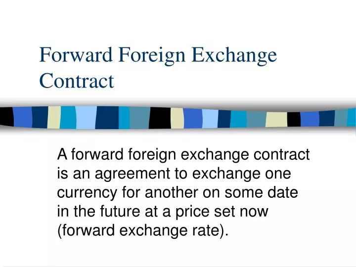 forward foreign exchange contract