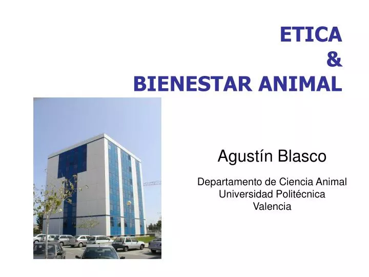 etica bienestar animal