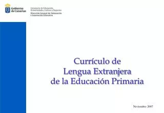 Curr ículo de Lengua Extranjera de la Educación Primaria