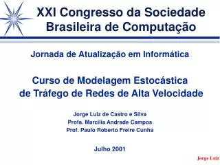 XXI Congresso da Sociedade Brasileira de Computação