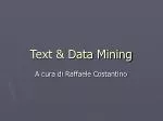 Text &amp; Data Mining - slide 1