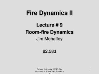 Fire Dynamics II