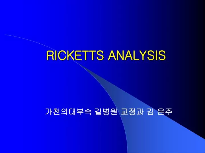 ricketts analysis