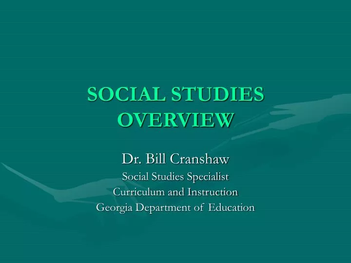 social studies overview