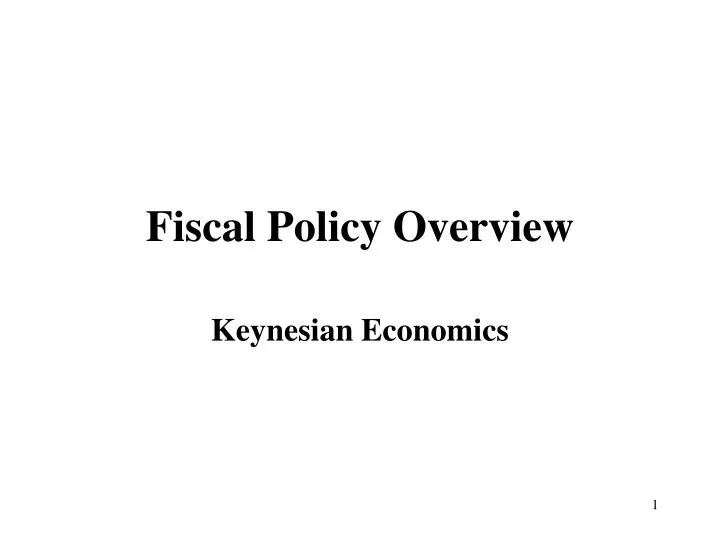fiscal policy overview
