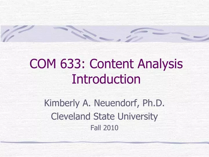 com 633 content analysis introduction