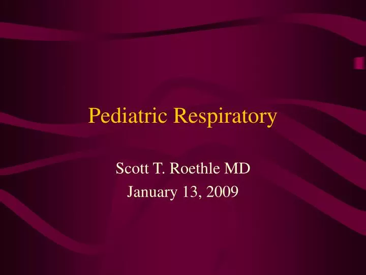 pediatric respiratory