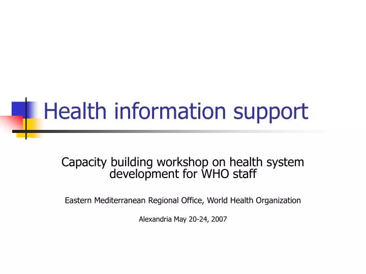 health information support