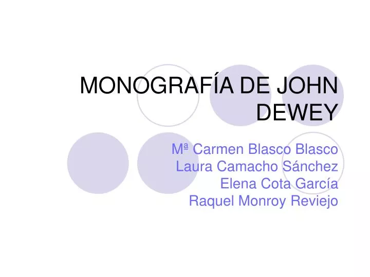 monograf a de john dewey