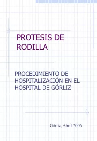 PROTESIS DE RODILLA
