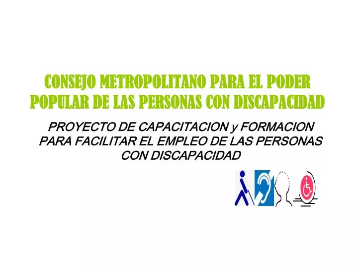 proyecto de capacitacion y formacion para facilitar el empleo de las personas con discapacidad