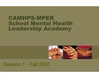 CAMHPS-MPER School Mental Health Leadership Academy