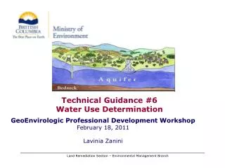 Technical Guidance #6 Water Use Determination