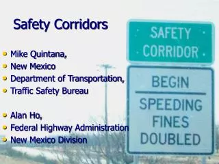 Safety Corridors