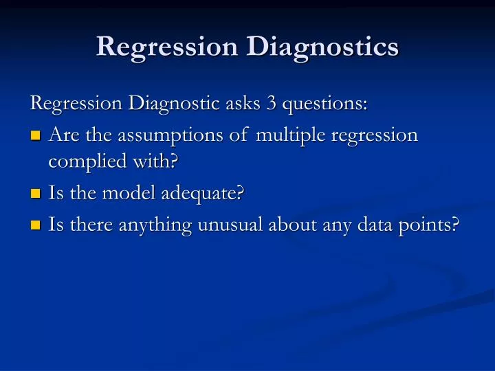 regression diagnostics