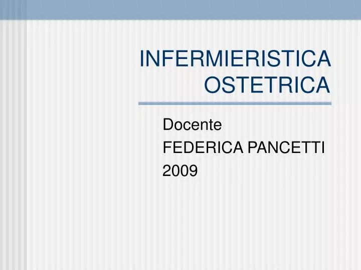 infermieristica ostetrica