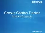 Scopus Citation Tracker Citation Analysis - slide 1