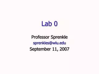 Lab 0