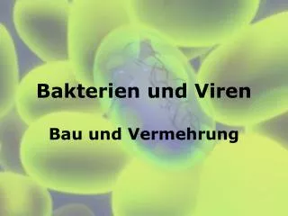 Bakterien und Viren