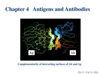 Chapter 4 Antigens and Antibodies