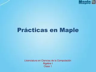 Prácticas en Maple