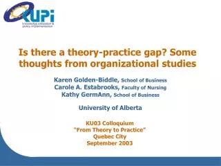 Is there a theory-practice gap? Some thoughts from organizational studies