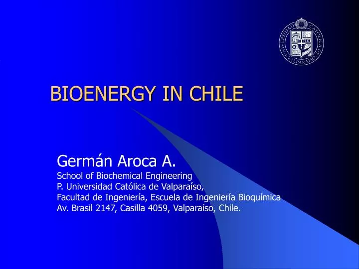 bioenergy in chile