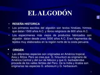 el algod n