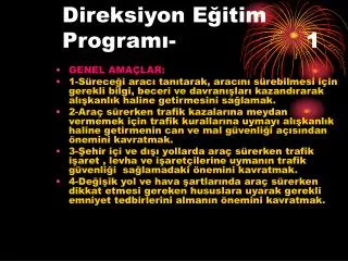 Direksiyon Eğitim Programı-				1