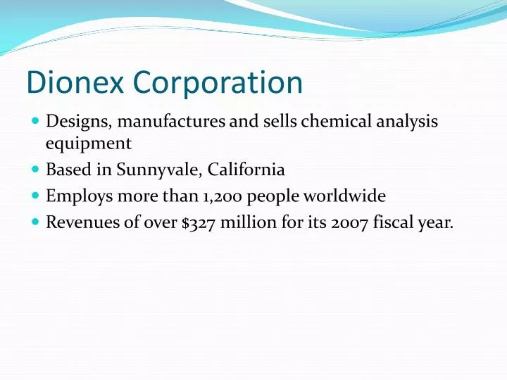 dionex corporation