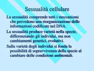 sessualit cellulare