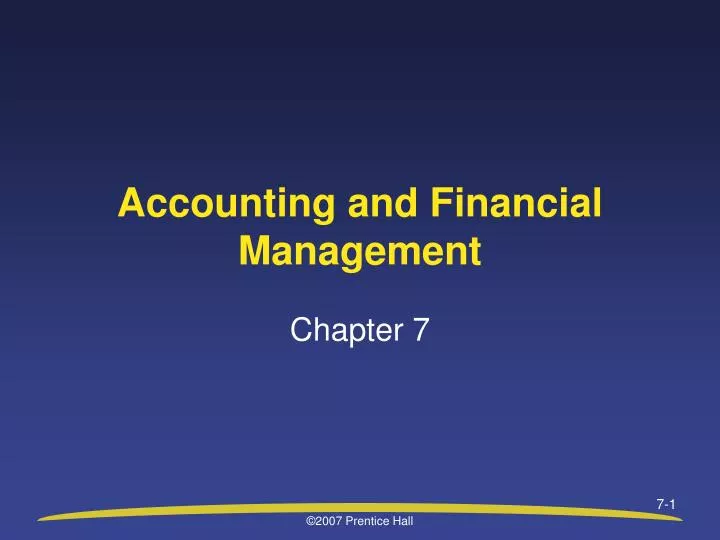 accounting and financial management