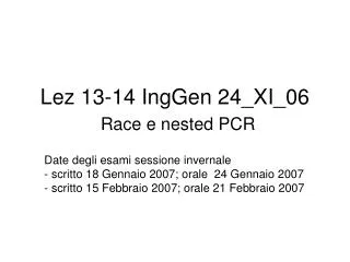 lez 13 14 inggen 24 xi 06 race e nested pcr