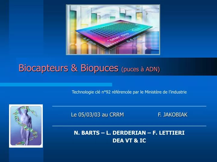 biocapteurs biopuces puces adn