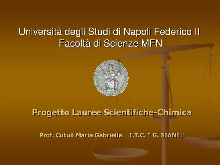 universit degli studi di napoli federico ii facolt di scienze mfn