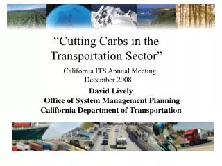 “Cutting Carbs in the Transportation Sector”