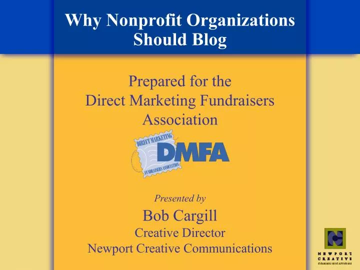 why nonprofit organizations should blog